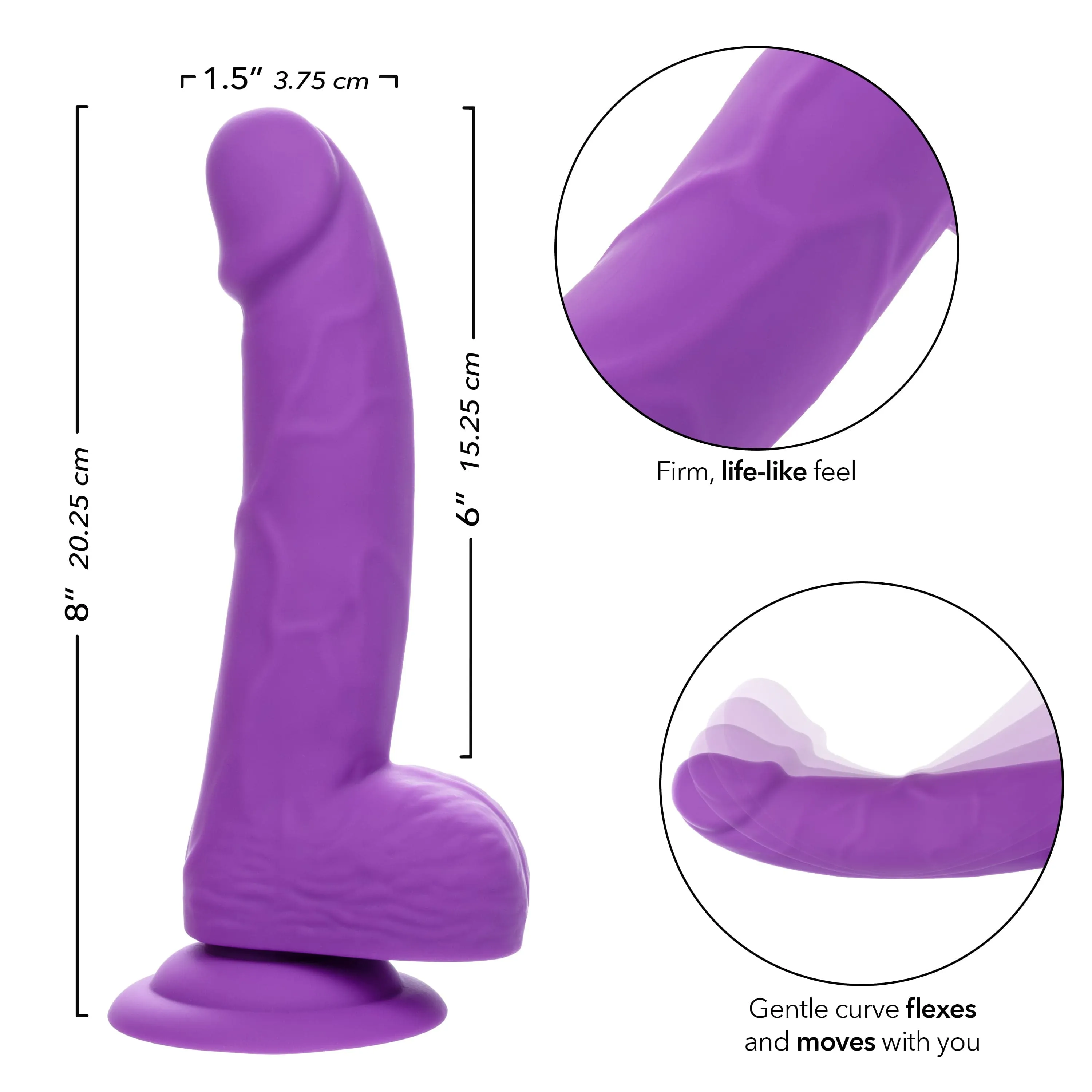 California Exotics - Neon Silicone Studs Realistic Dildo 6