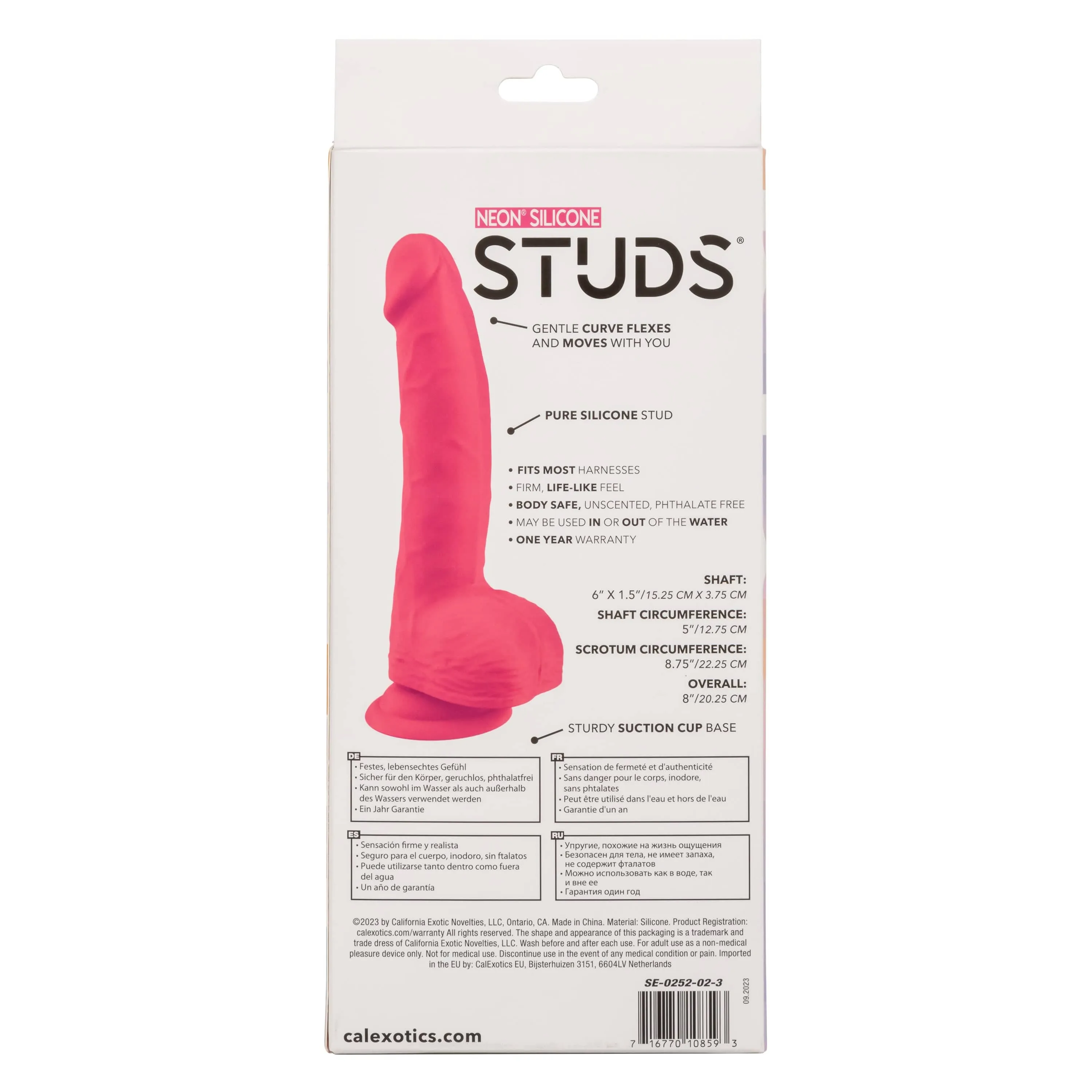 California Exotics - Neon Silicone Studs Realistic Dildo 6