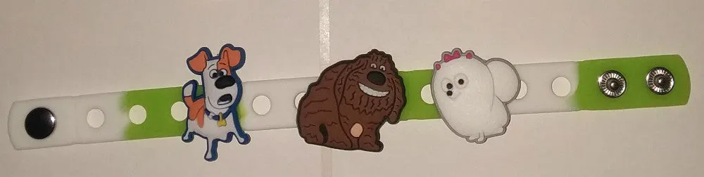 Cartoon Movie Secret Pets Silicone Jibbitz Bracelet