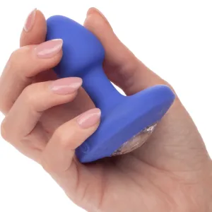 Cheeky Gems Small Rechargeable Vibrating Butt Plug - Blue