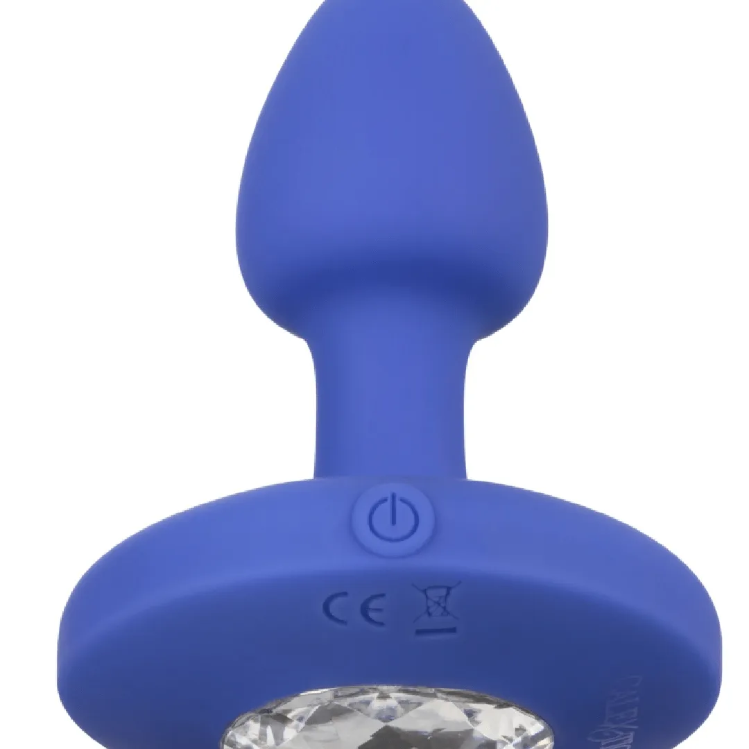 Cheeky Gems Small Rechargeable Vibrating Butt Plug - Blue