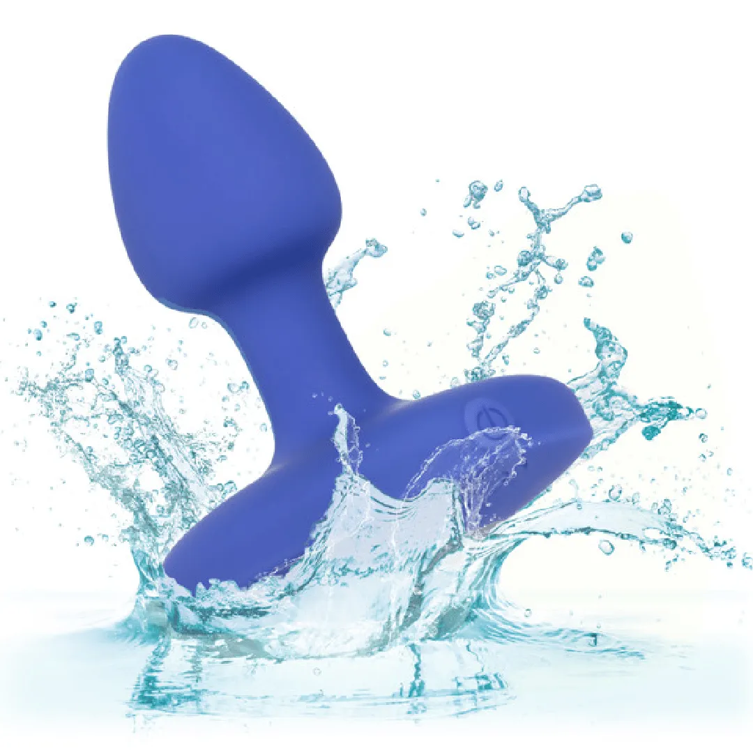Cheeky Gems Small Rechargeable Vibrating Butt Plug - Blue