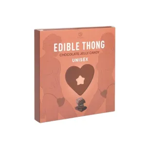 Chilot tanga comestibil SECRET PLAY Edible Thong Chocolate Jelly Candy. unisex. in forma de inima. gust de ciocolata. marime universala