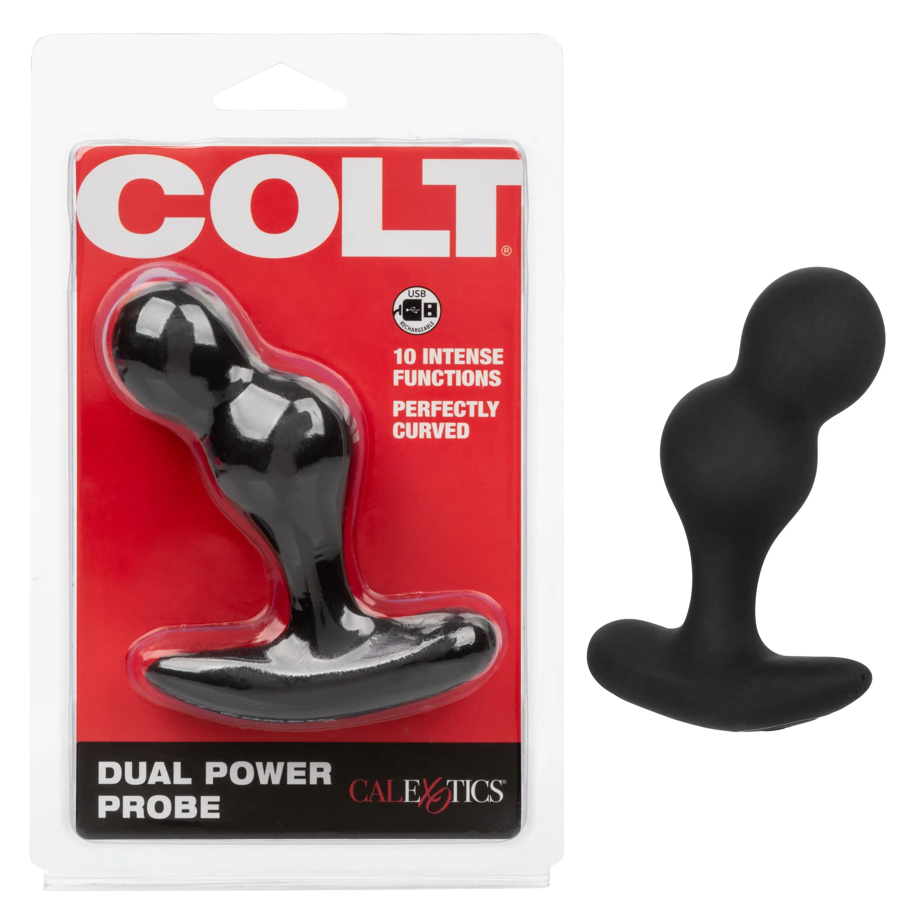Colt - Dual Power Probe Vibrating Anal Plug (Black)
