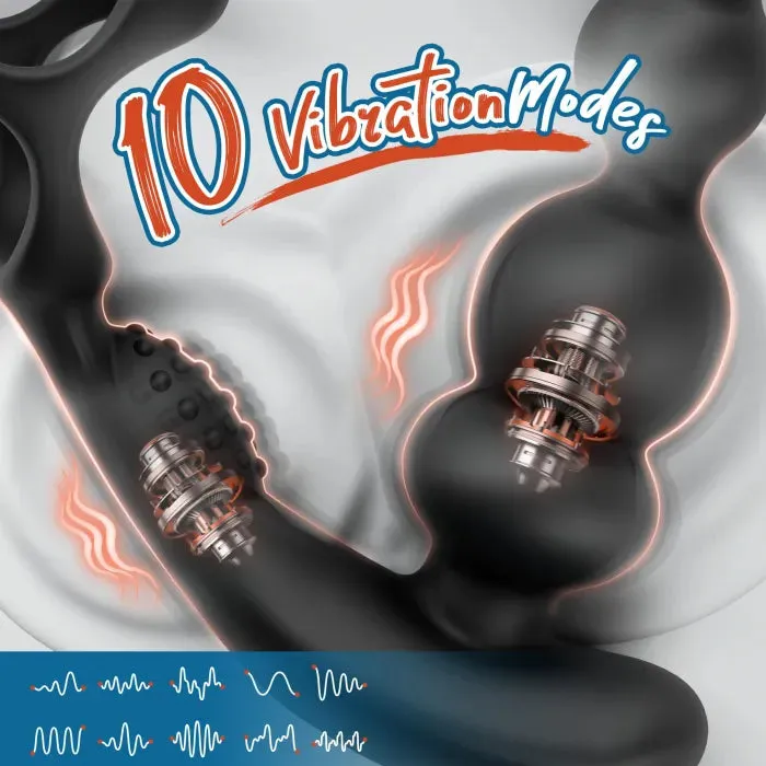 Come Closer 3 In One  | 360 Rotating Anal Plug | Scrotum Sling | Ultra Silent  | Usb