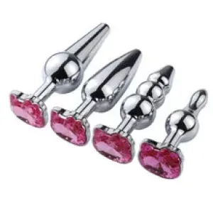 Come Closer Cat Butt Plug Set  | Pink | Satin Bag