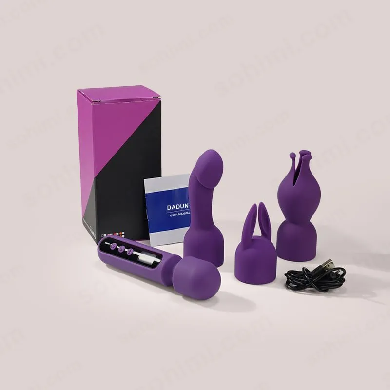 DADUN| 4 in1 Multifunctional Powerful Wand Vibrator Sex Toy Kit