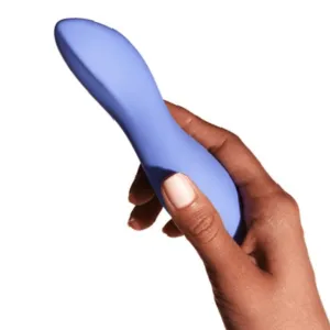 Dame Dip Beginner's  Internal & External Silicone Vibrator - Periwinkle