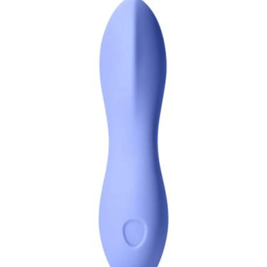 Dame Dip Beginner's  Internal & External Silicone Vibrator - Periwinkle