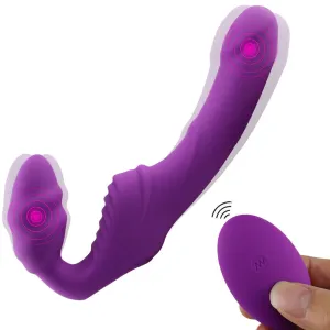 Double Head G-Spot Stimulate Clitoris Realistic Dildo Lesbian Vibrator