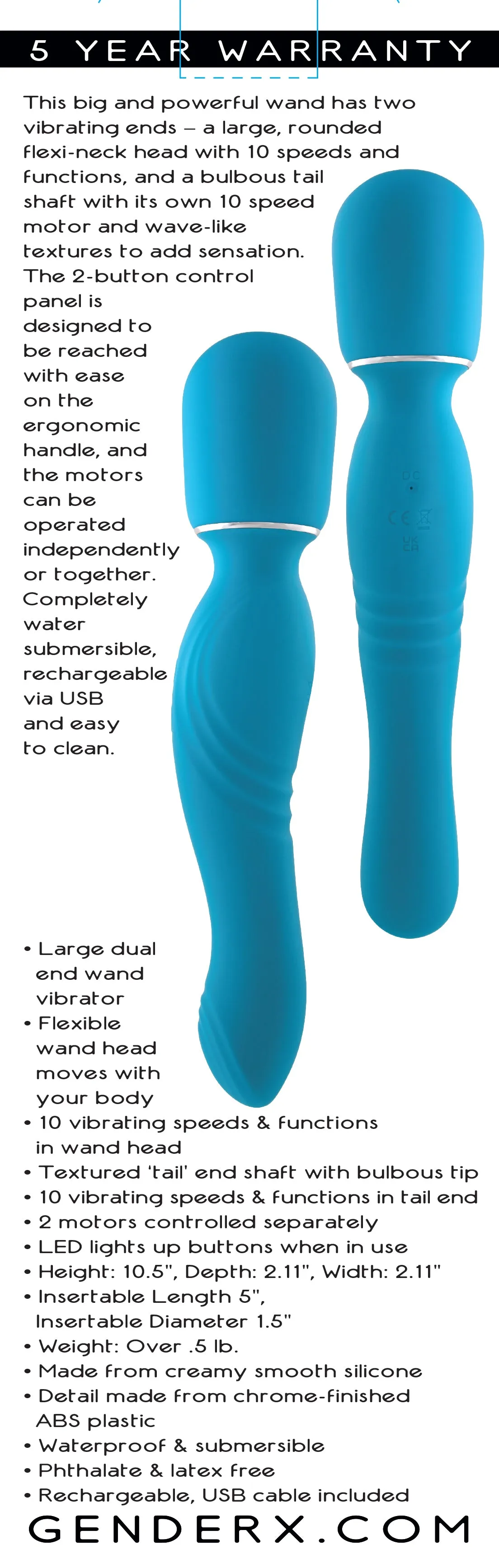 Double The Fun - Large Dual End Wand Vibrator