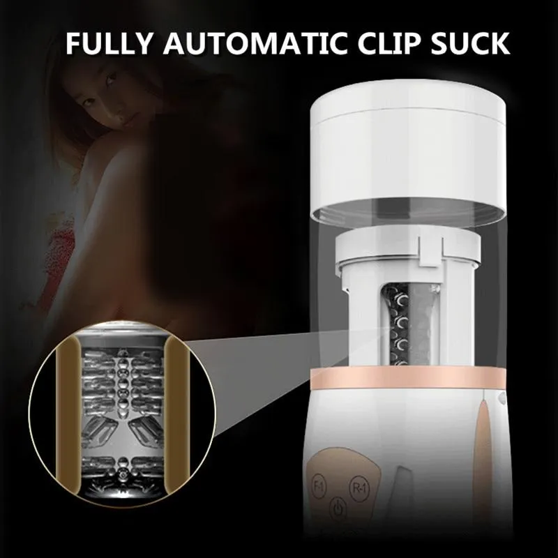 EASY.LOVE Men Masturbation Rotating Retractable Sex Vibrator