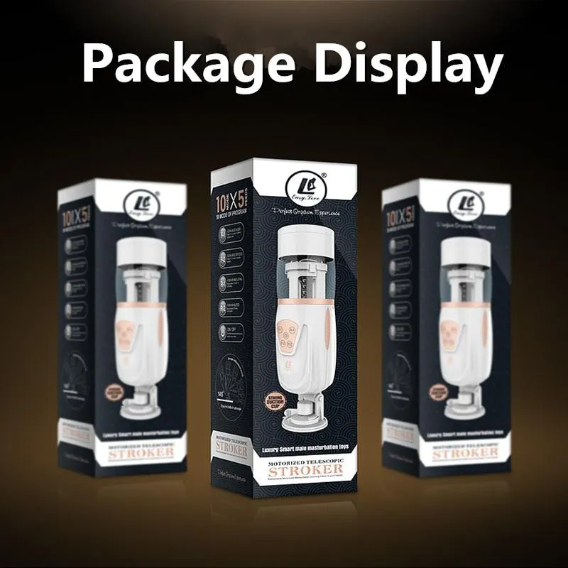 EASY.LOVE Men Masturbation Rotating Retractable Sex Vibrator