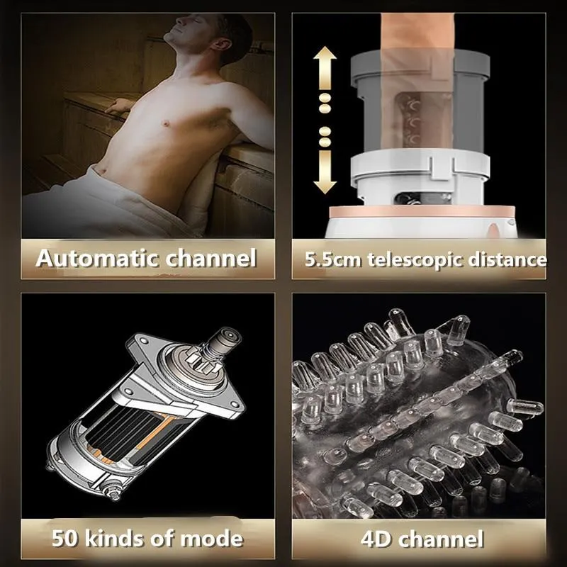 EASY.LOVE Men Masturbation Rotating Retractable Sex Vibrator