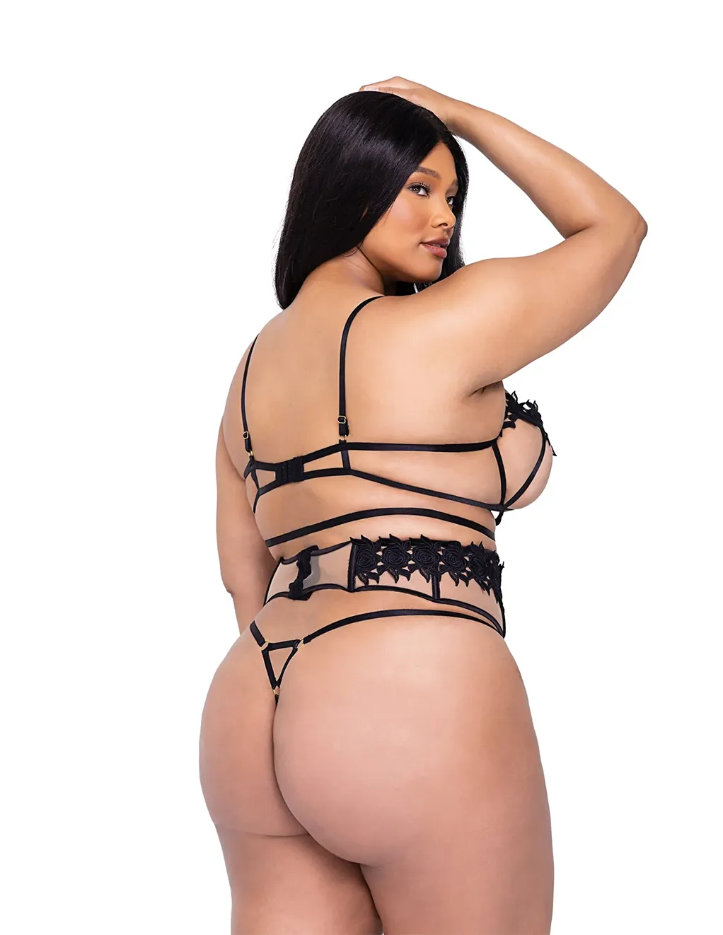Ebony Rose Embroidered Bra Set
