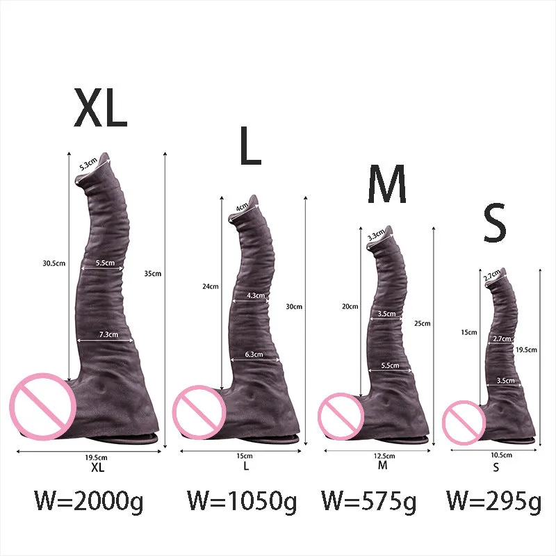 Elephant Anal Dildo Butt Plug - Realistic Animal Monsterdildo Silicone Male Female Sex Toy