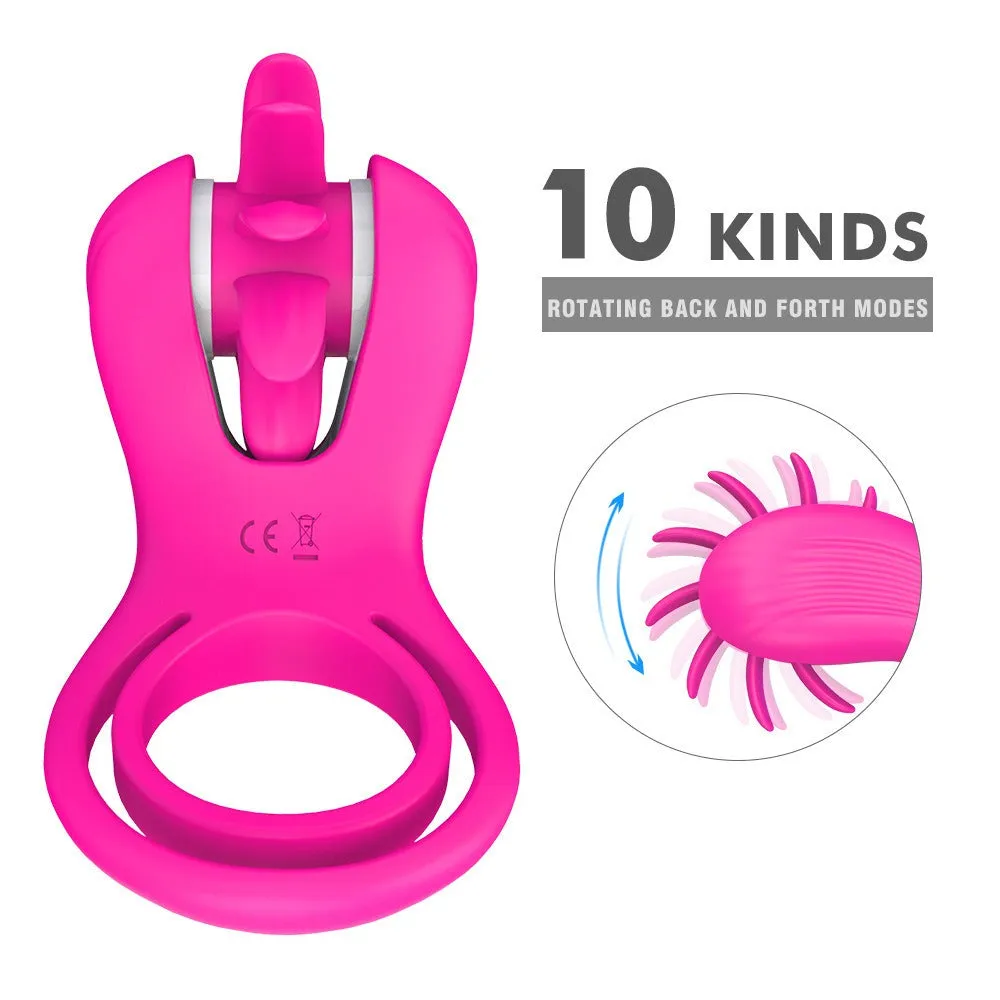 EnchantingUnicorn - Tongue Clit Licker & Rotating Couple Cock Ring
