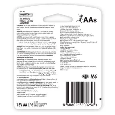 Energizer - Max Alkaline Power E91 AA Battery Value Pack