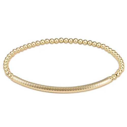 ENewton 3mm Bead Bliss Bar Textured Bracelet