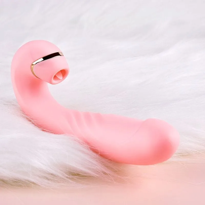 Erocome - Draco Thrusting Vibrating Sucking Heating Dildo 6.8 (Pink)