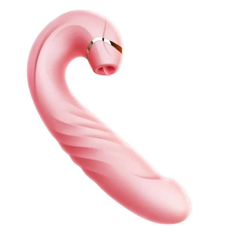 Erocome - Draco Thrusting Vibrating Sucking Heating Dildo 6.8 (Pink)