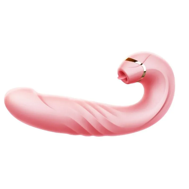 Erocome - Draco Thrusting Vibrating Sucking Heating Dildo 6.8 (Pink)