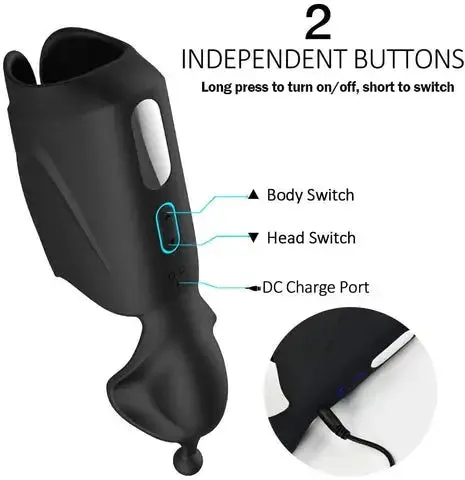 Eros Glans & Shaft Stimulator | Vibrating Masturbator | 10 Vibrations | USB