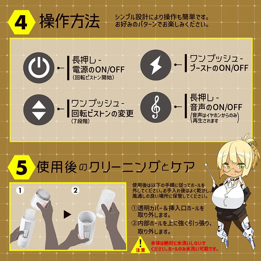 EXE - Puni Anna Electric Plane Cup 6 Automatic Stroker Masturbator (White)