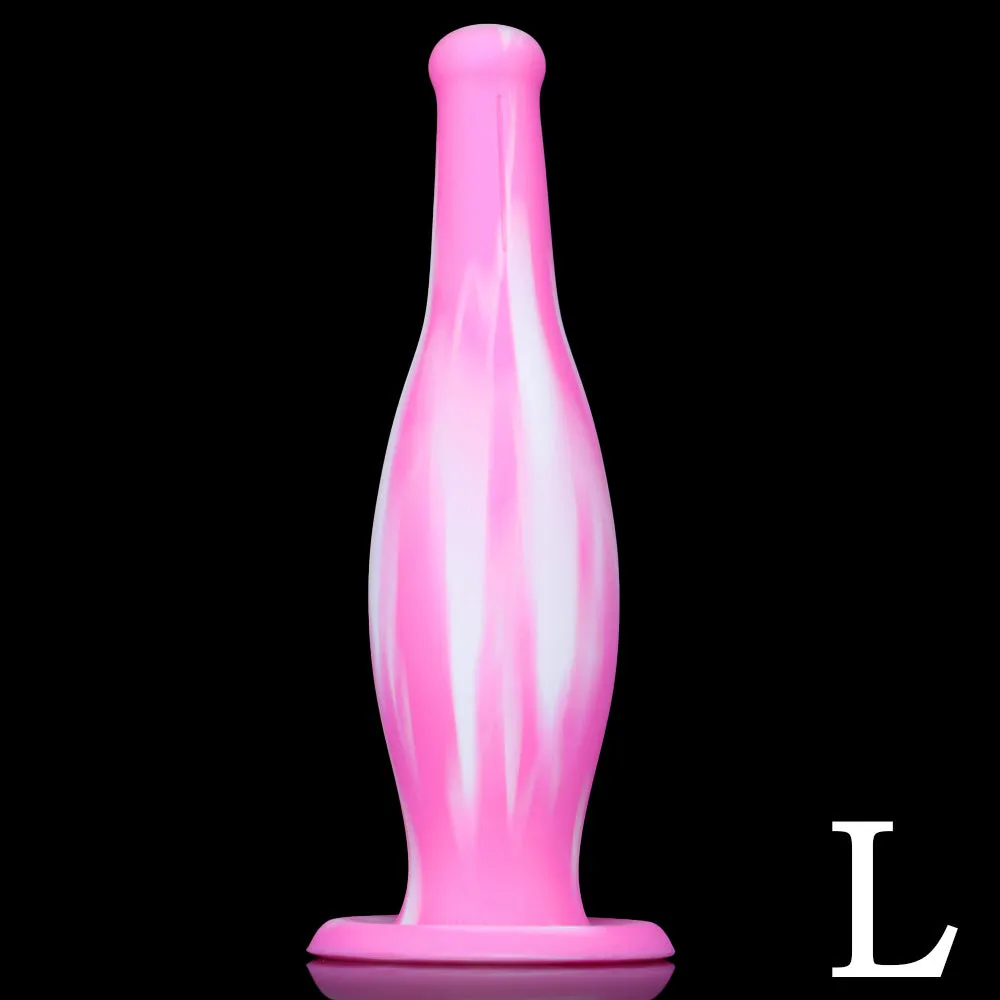 Fantasy Bowling Anal Dildo Butt Plug - Exotic Color-Mixing Silicone Sex Toys for Women