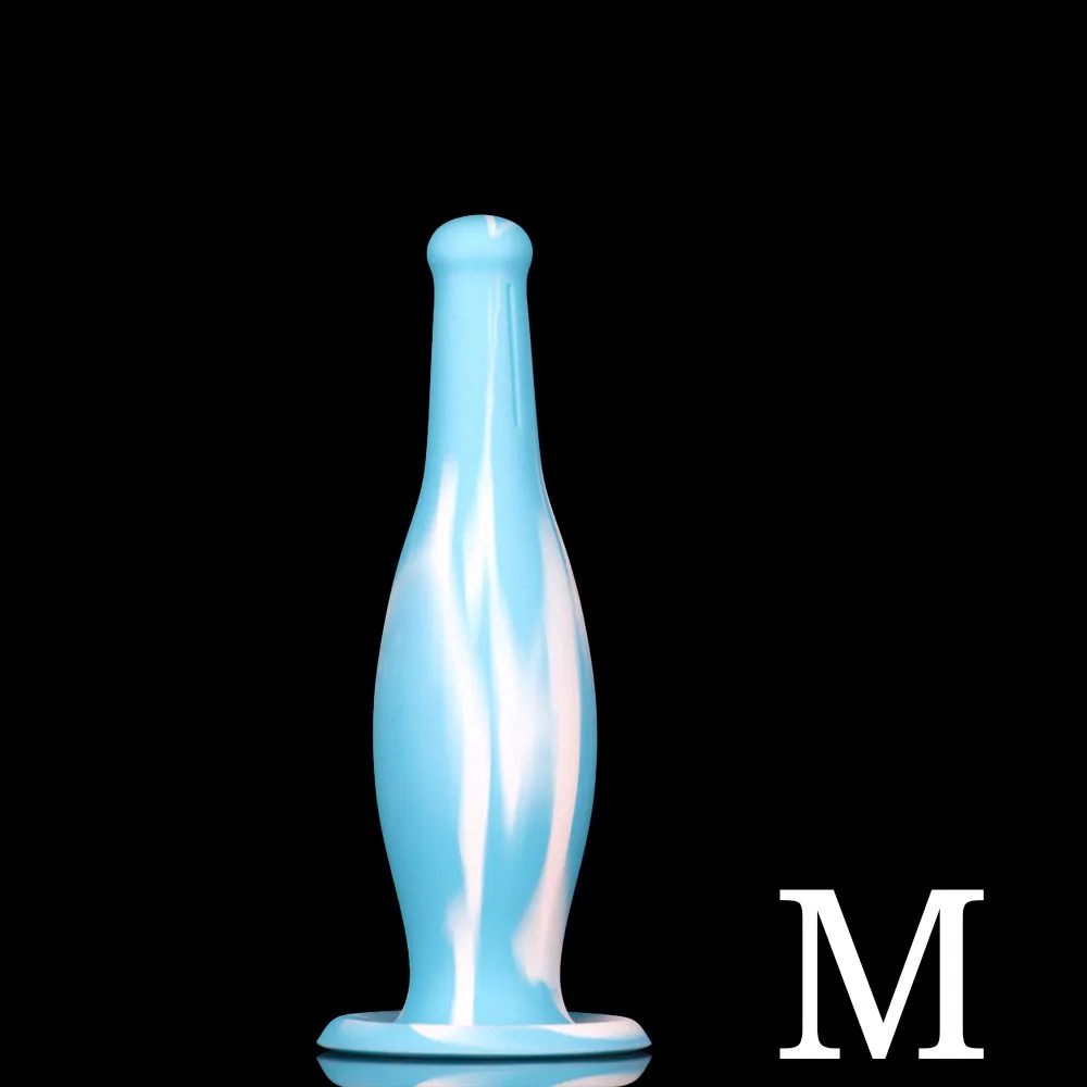 Fantasy Bowling Anal Dildo Butt Plug - Exotic Color-Mixing Silicone Sex Toys for Women