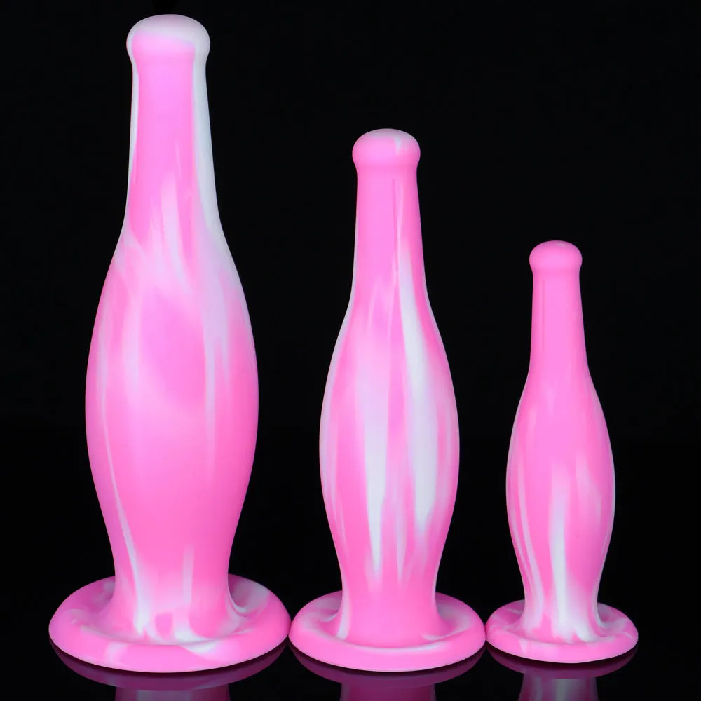 Fantasy Bowling Anal Dildo Butt Plug - Exotic Color-Mixing Silicone Sex Toys for Women
