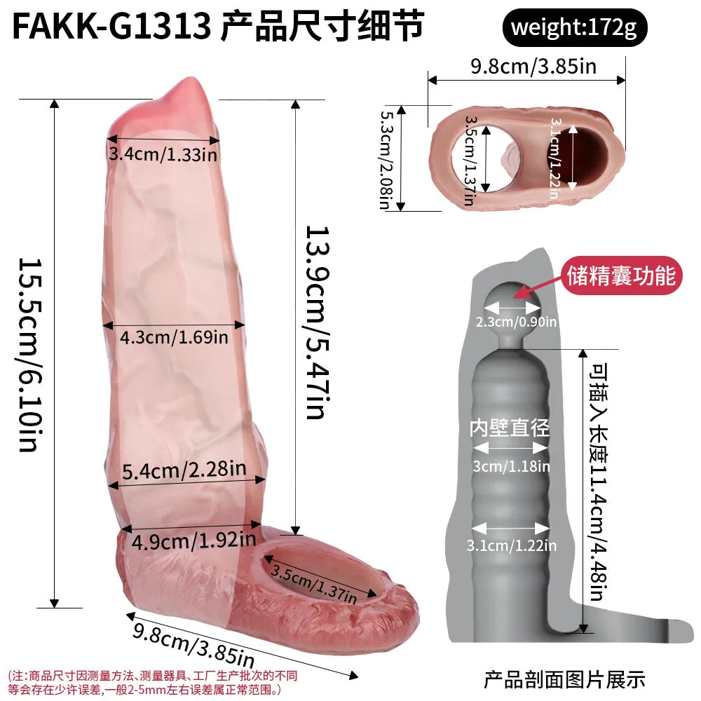 Fantasy Dogdildo Penis Sleeve Condom - Realistic Animal Cocksleeve Sex Toys for Men