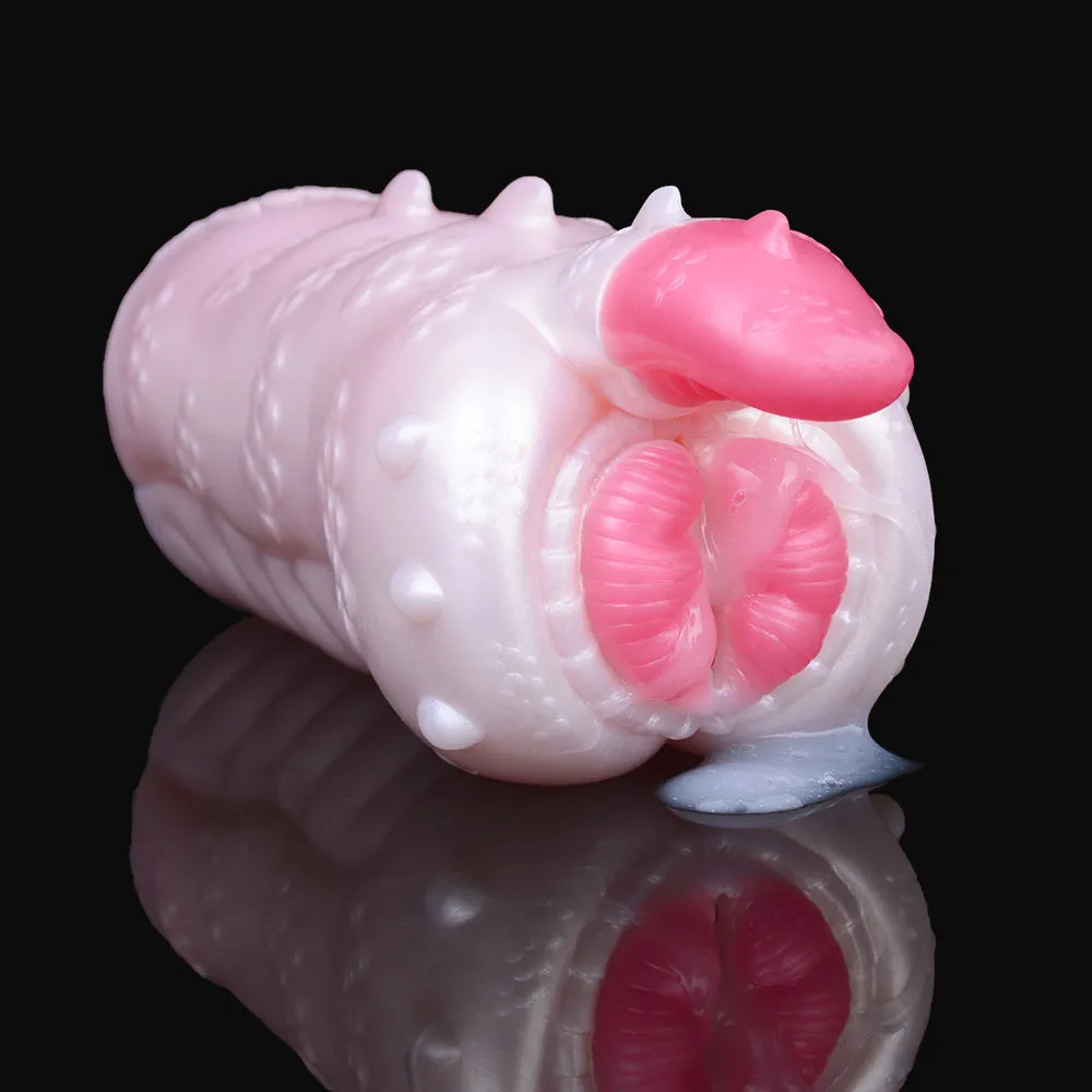 Fantasy Monster Pussy Pocket Masturbator - Silicone Tongue Vaginal Penis Blowjob Sex Toys for Men