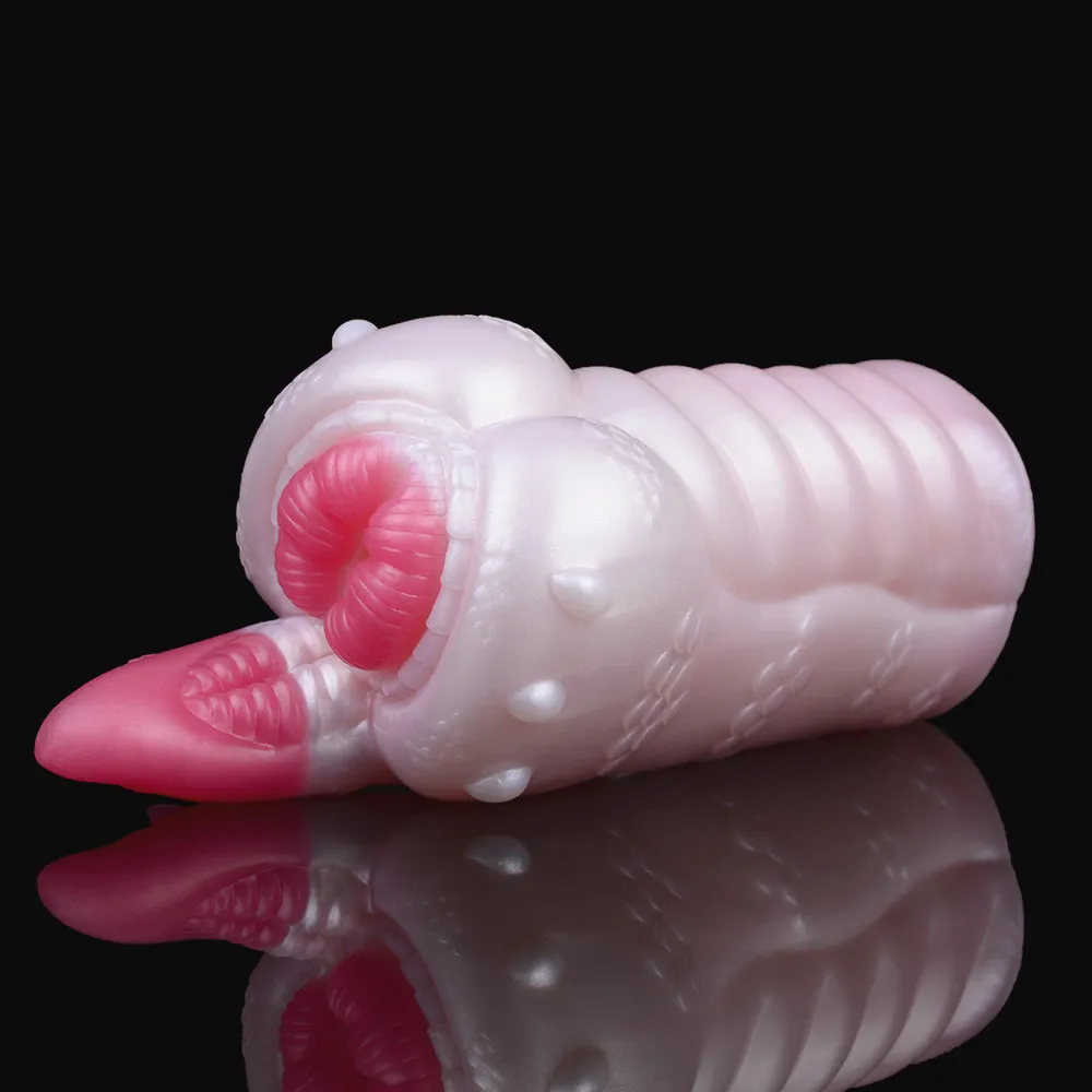 Fantasy Monster Pussy Pocket Masturbator - Silicone Tongue Vaginal Penis Blowjob Sex Toys for Men
