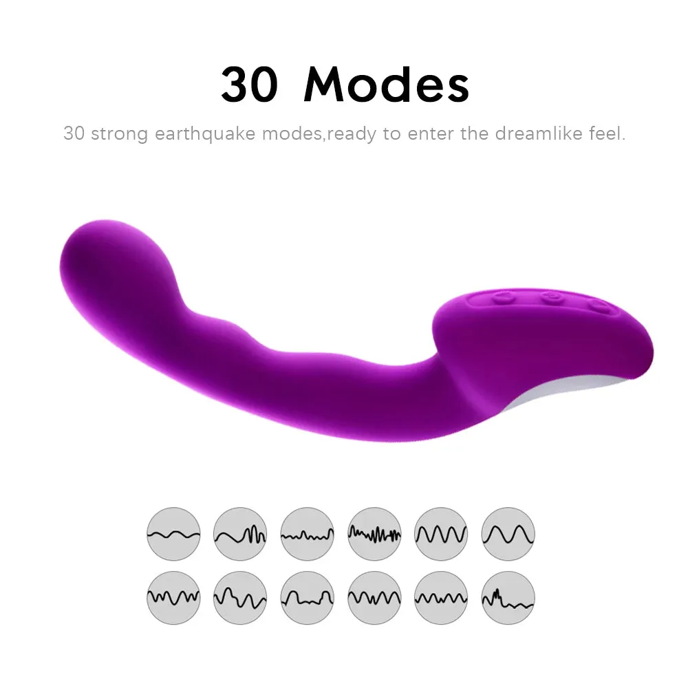Finger Vibrator Prostate Massager - 30 Intense G Spot Stimulator Vibrating Butt Plug