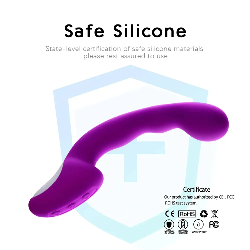 Finger Vibrator Prostate Massager - 30 Intense G Spot Stimulator Vibrating Butt Plug