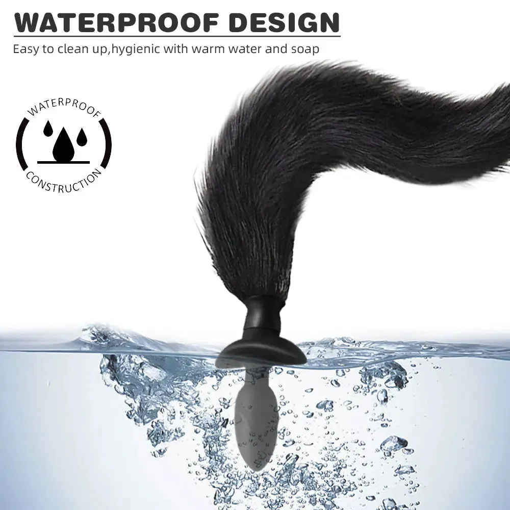 Fox Tail Butt Plug - Remote Control Vibrating Anal Plug Rotating Prostate Milk