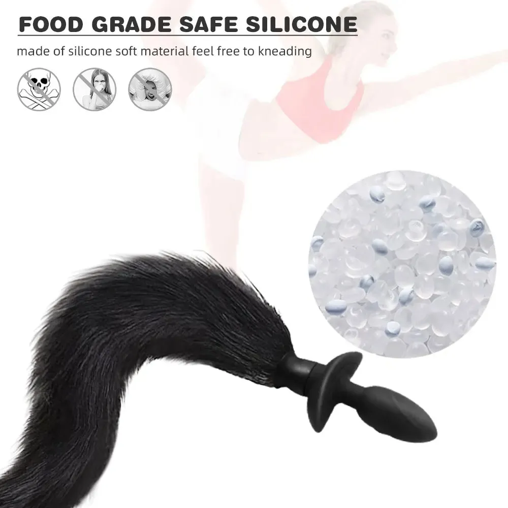Fox Tail Butt Plug - Remote Control Vibrating Anal Plug Rotating Prostate Milk