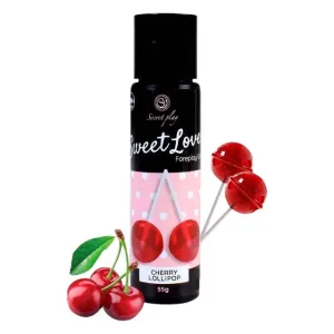 Gel intim comestibil SECRET PLAY Sweet Love - Cherry Lollypop. cu aromă de acadea cu cireșe. 55 gr