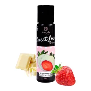 Gel intim comestibil SECRET PLAY Sweet Love - Chocolate Strawberry. cu aromă de căpșuni și ciocolată. 55 gr