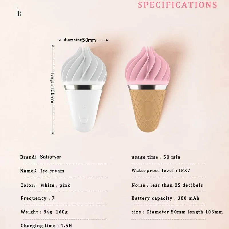 Germany Satisfyer Sweet Treat Ice Cream Cone Sex Vibrator Toys