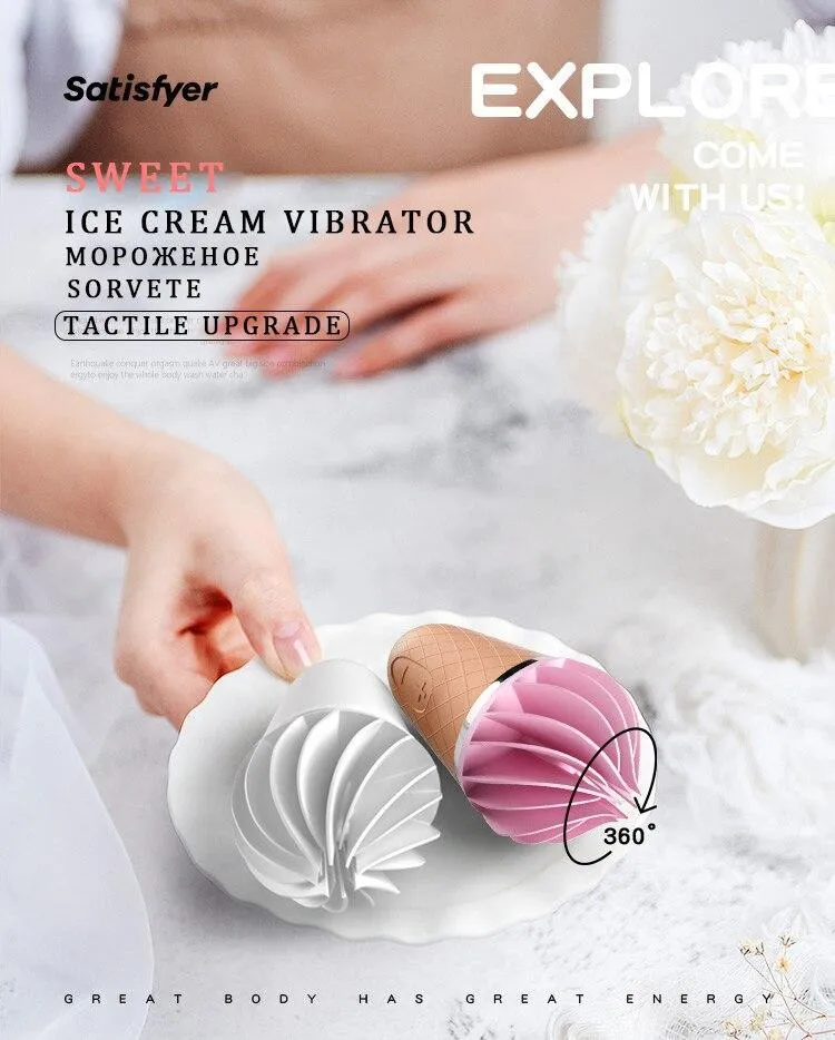 Germany Satisfyer Sweet Treat Ice Cream Cone Sex Vibrator Toys