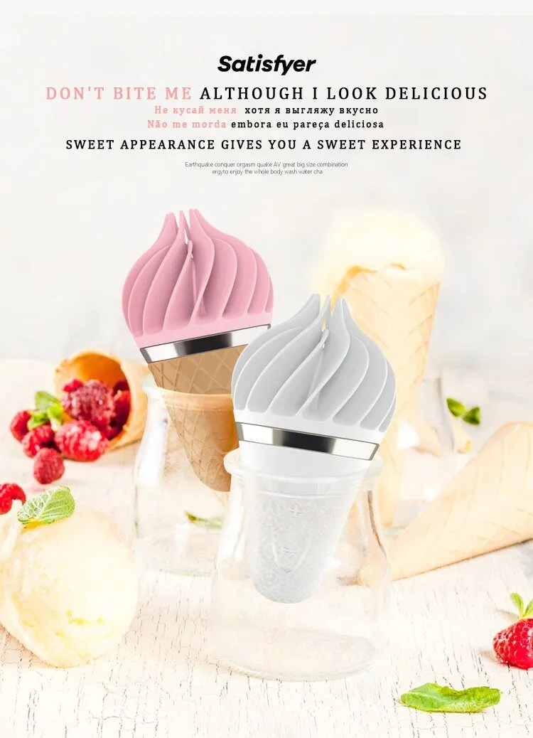 Germany Satisfyer Sweet Treat Ice Cream Cone Sex Vibrator Toys