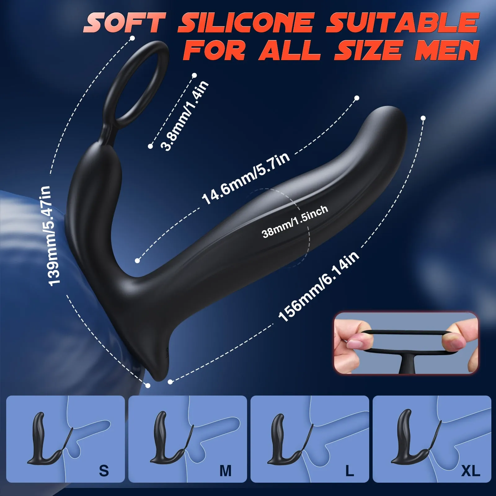 Giddy | 5 in 1 Thrusting & Vibrating Anal Vibrator Butt Plug with Cock Ring