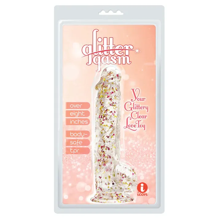 Glittergasm Dildo With Balls 8 by Icon