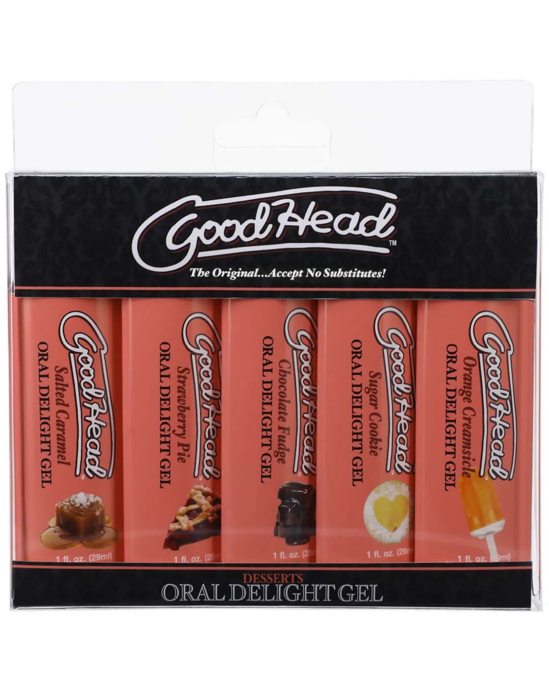Goodhead Oral Delight Gel Dessert Flavors 5-pack for Oral Sex