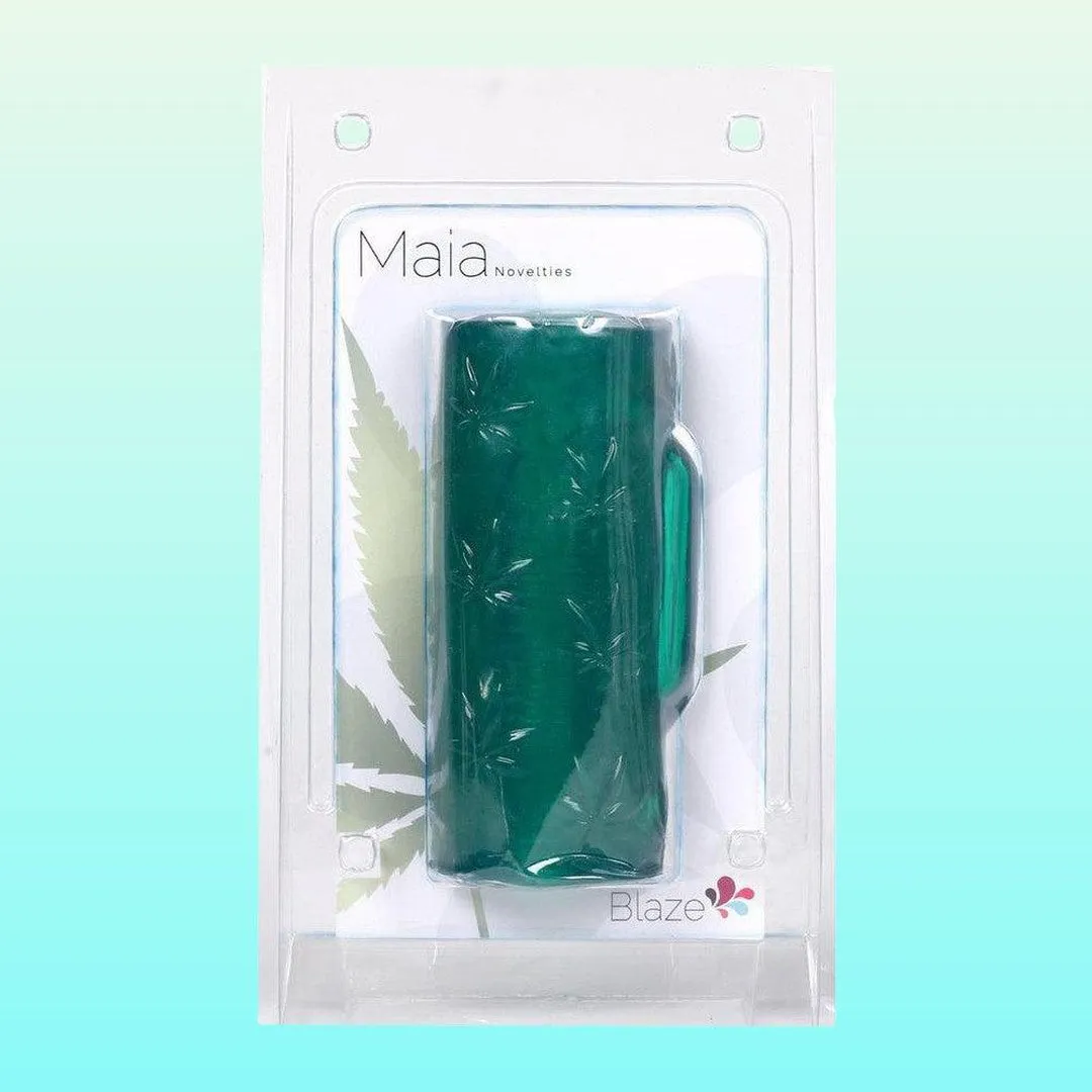 Green 'Blaze' Cannabis Male Masturbator with Rechargeable Bullet