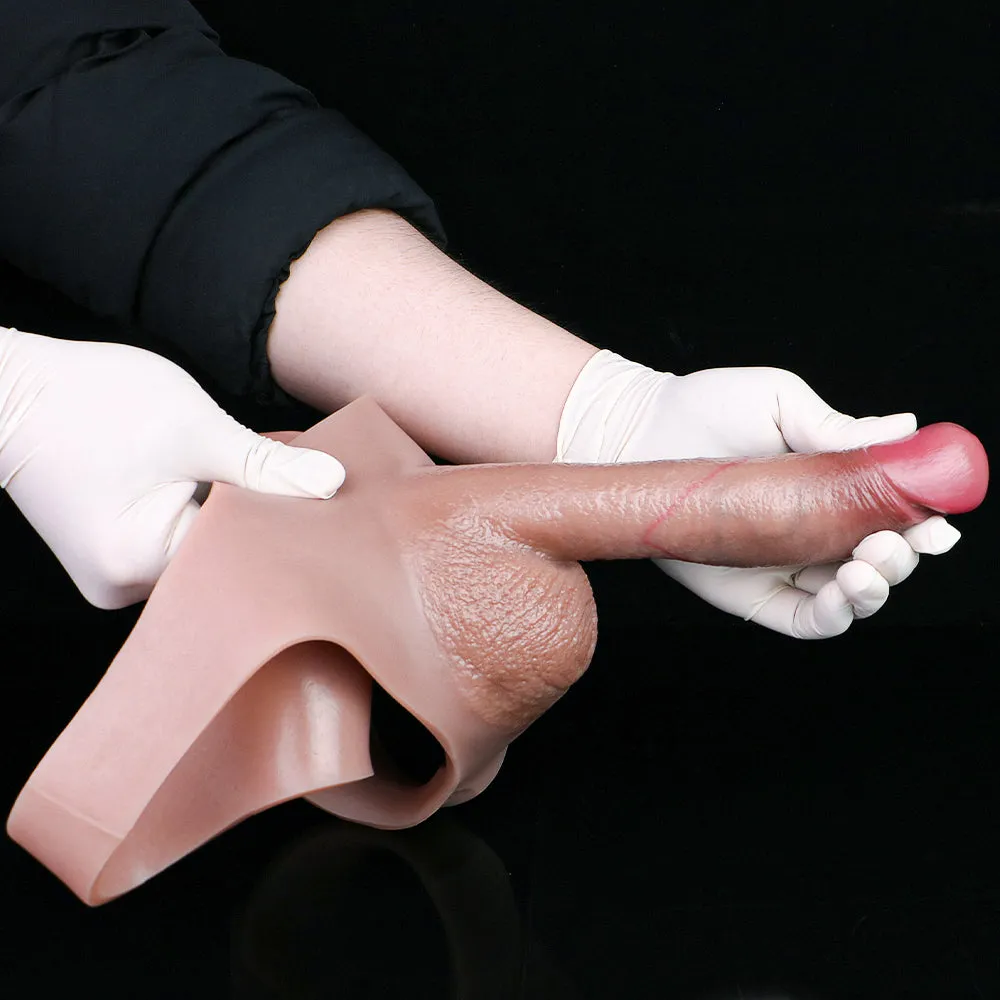 Hollow Penis Sheath Pants Underwear - Realistic Dildo Extender Pegging Sexual Wellness