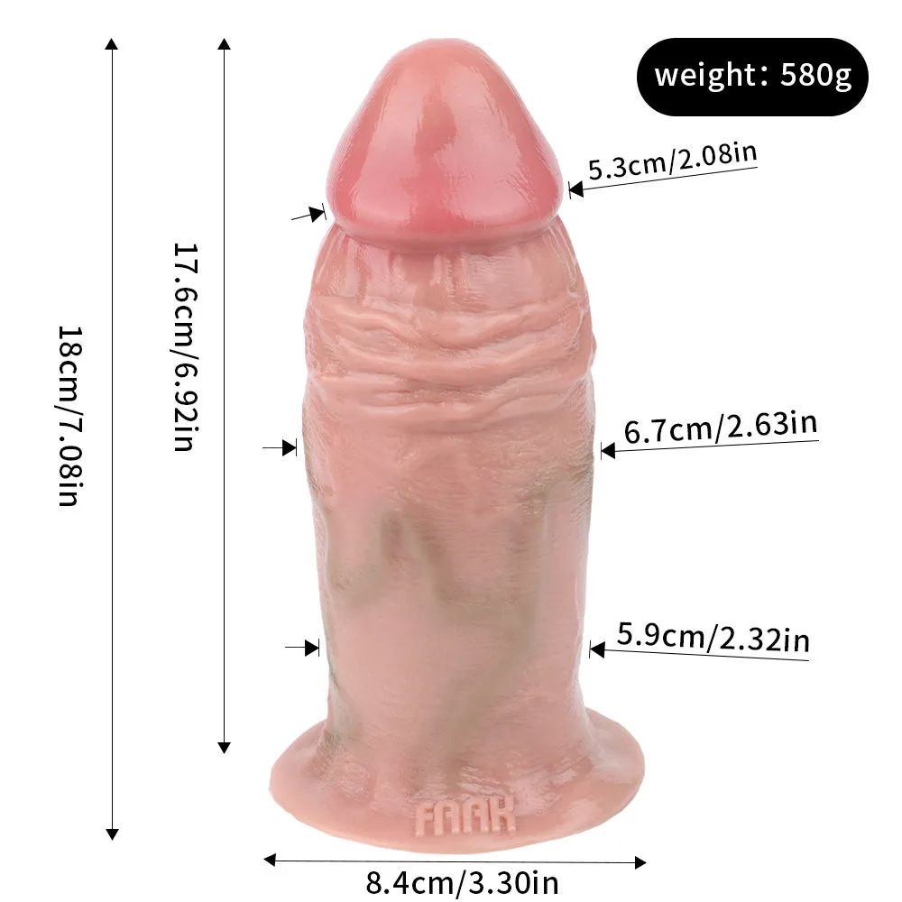 Huge Anal Dildo Butt Plug - Big Girth 7-inch Penis Silicone Strapon Strapless Sex Toys for Women