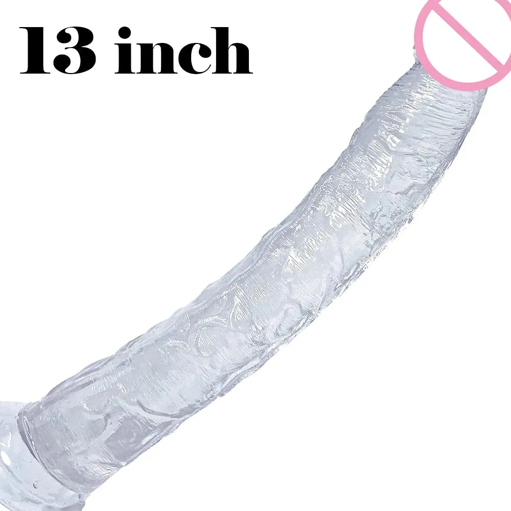 Huge Black Dildo Butt Plug - 13-inch Long Strapless Realistic Anal Dildo Silicone Sex Toy